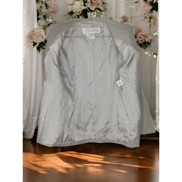 ESCADA by Margaretha Ley Blazer Jacket 100% Wool Silk Lining Size 38 - Picture 7 of 15
